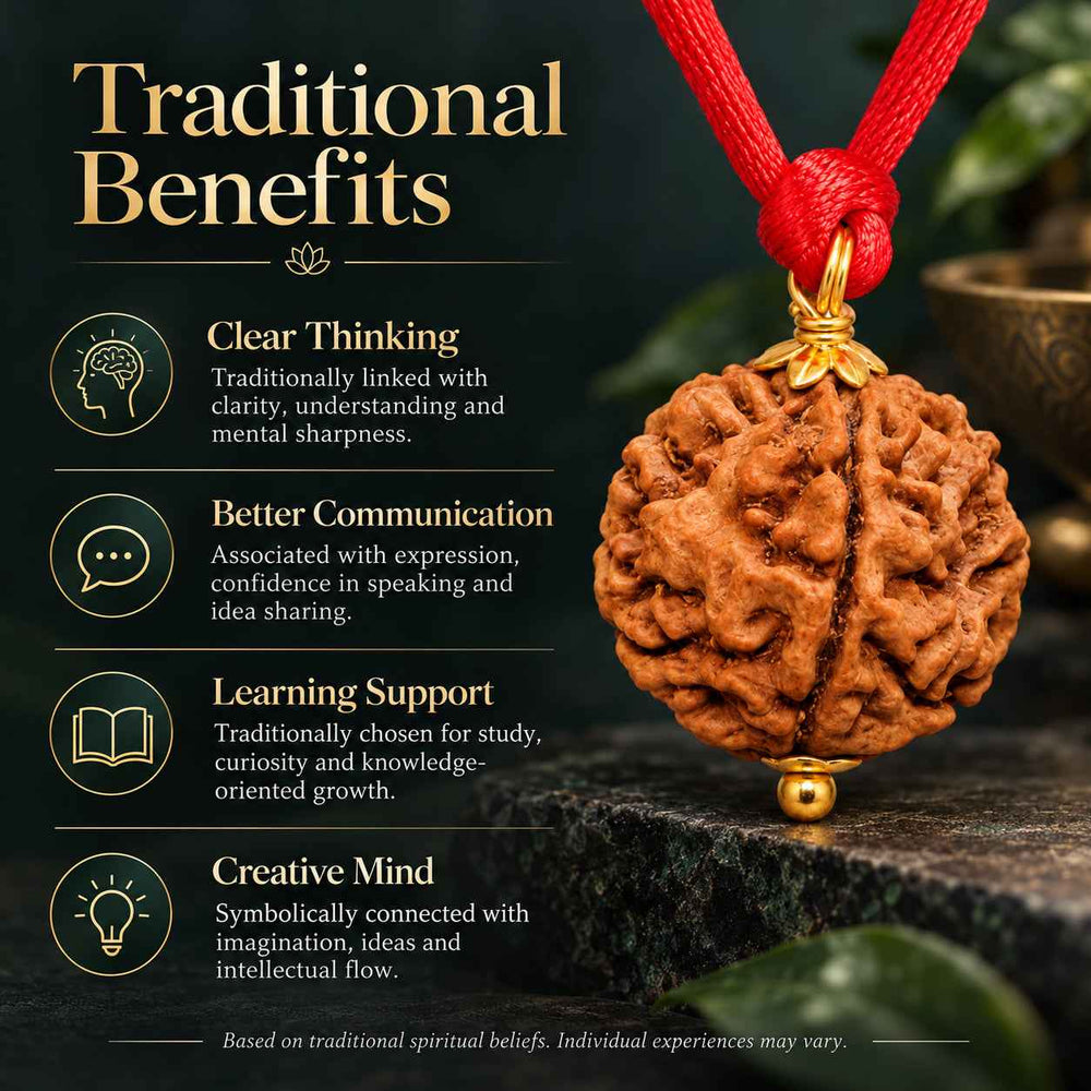 4 Mukhi Rudraksha Pendant
