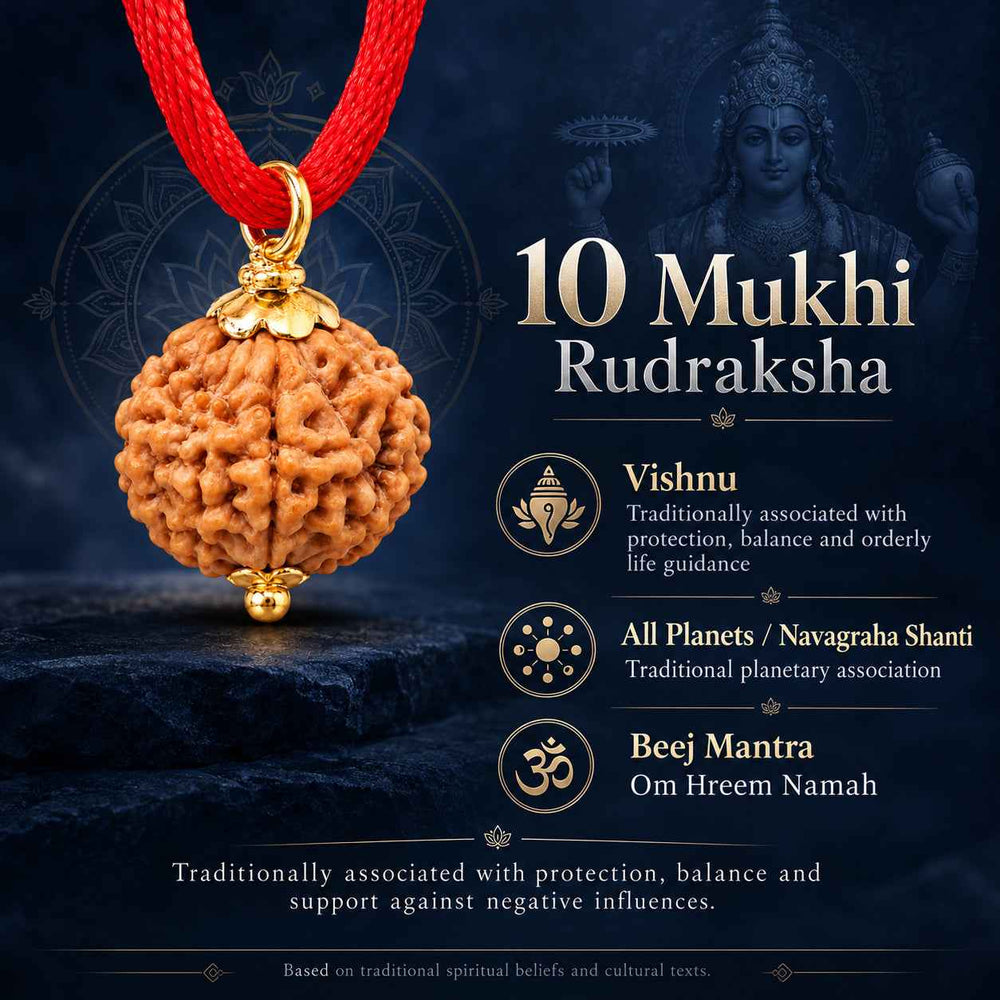 10 Mukhi Rudraksha Pendant