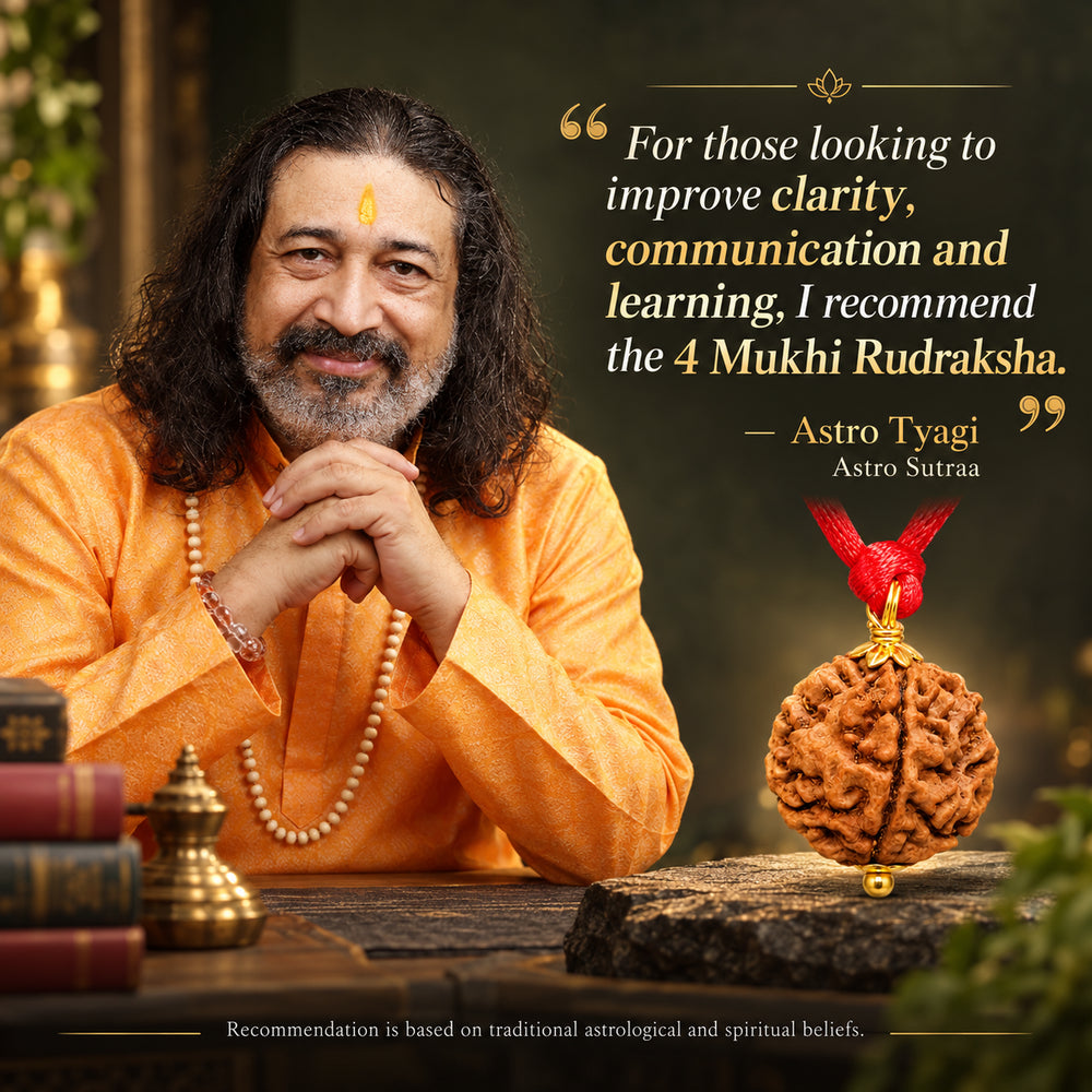 4 Mukhi Rudraksha Pendant