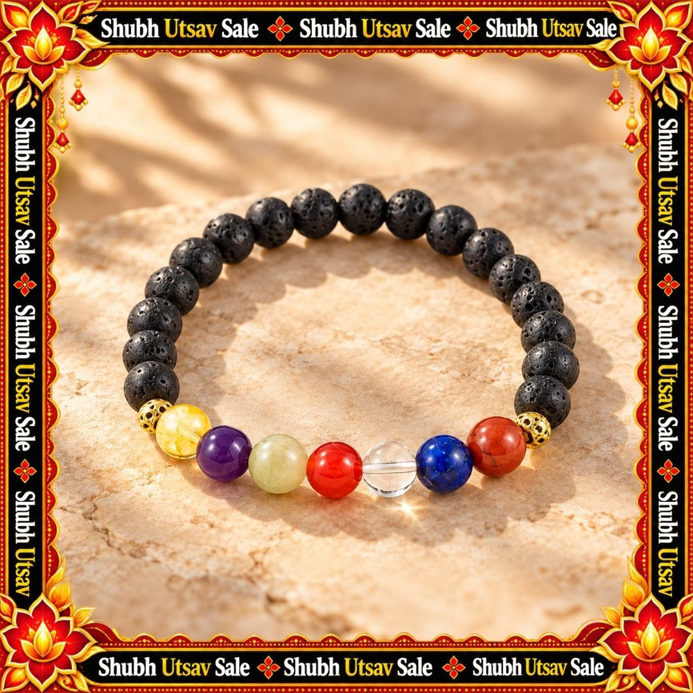 Shukr Chakra Bracelet with Lava Beads
