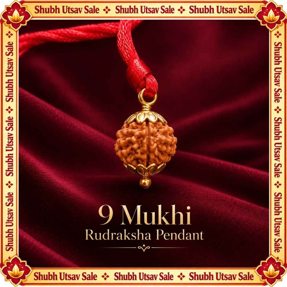 9 Mukhi Rudraksha Pendant