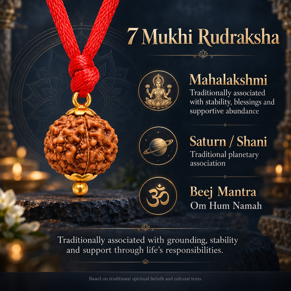 7 Mukhi Rudraksha Pendant