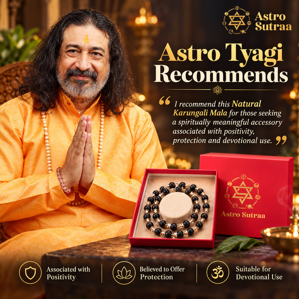 Karungali Mala with Silver Cap