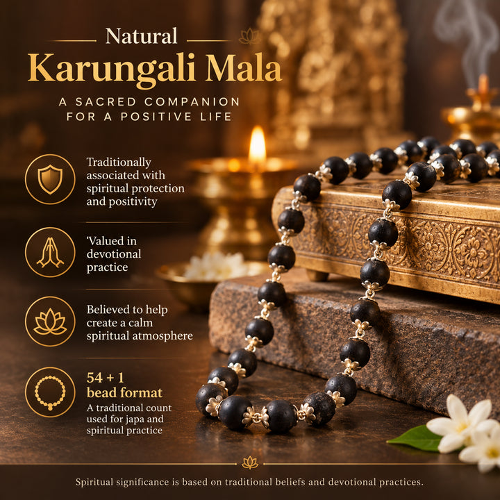 Karungali Mala with Sliver cap - image 9