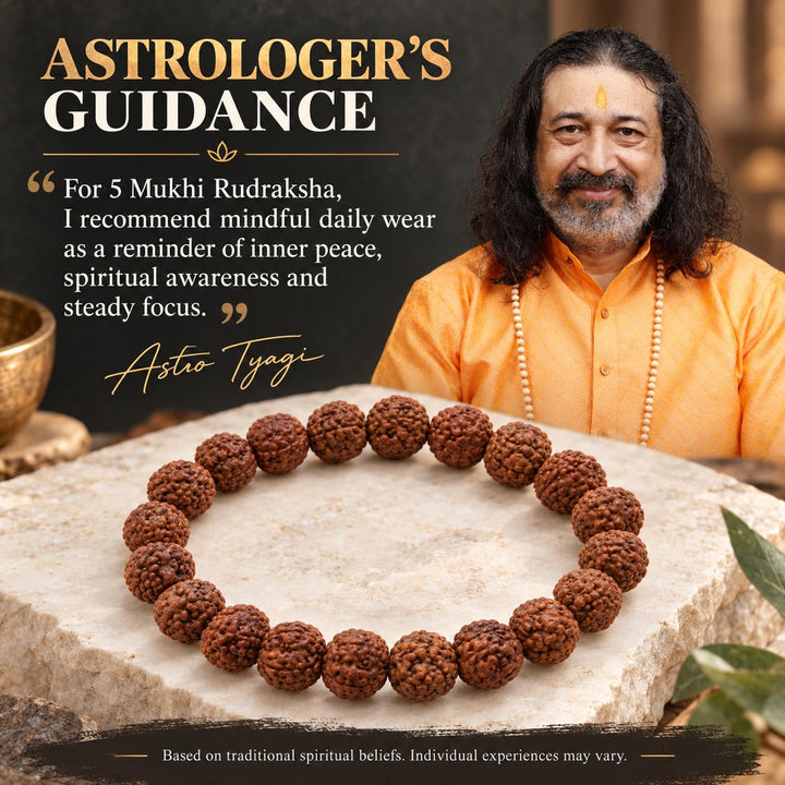 5 Mukhi Rudraksha Bracelet
