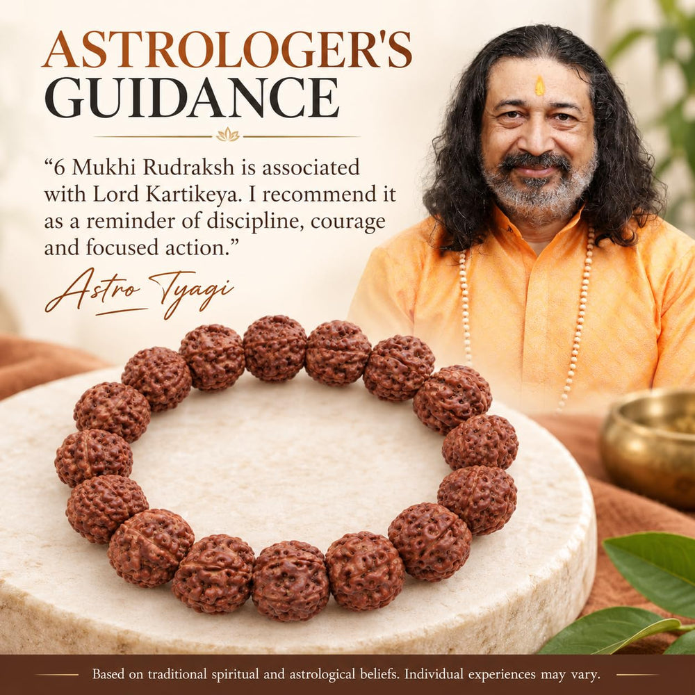 6 Mukhi Rudraksha Bracelet