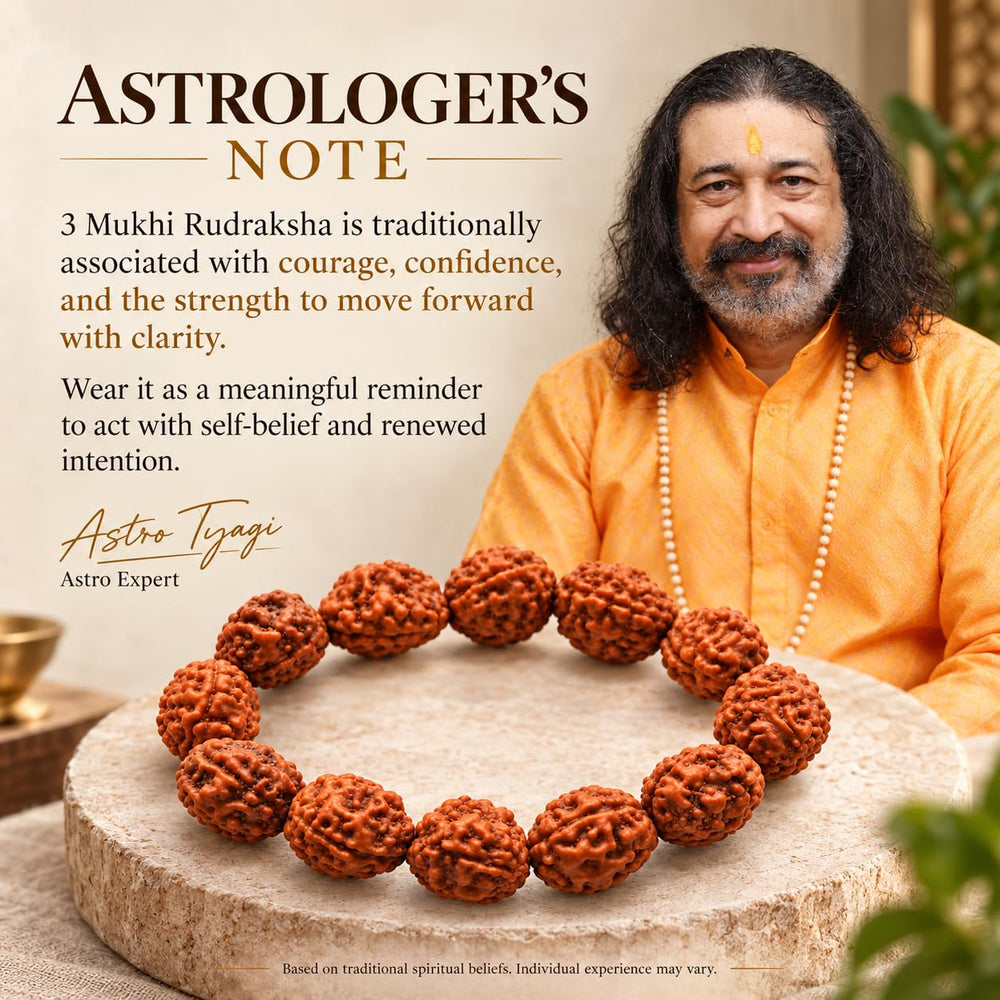 3 Mukhi Rudraksha Bracelet