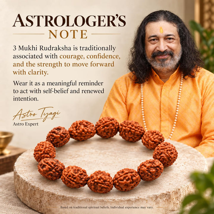 3 Mukhi Rudraksha Bracelet