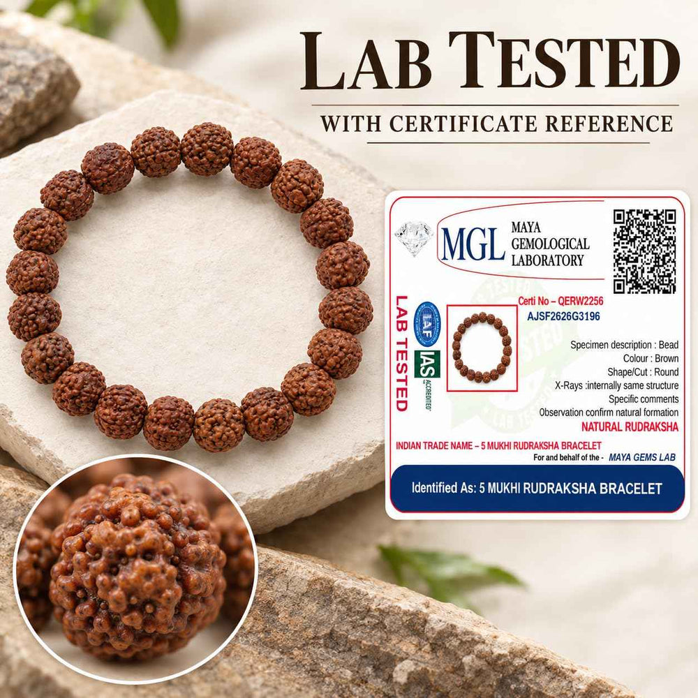 5 Mukhi Rudraksha Bracelet