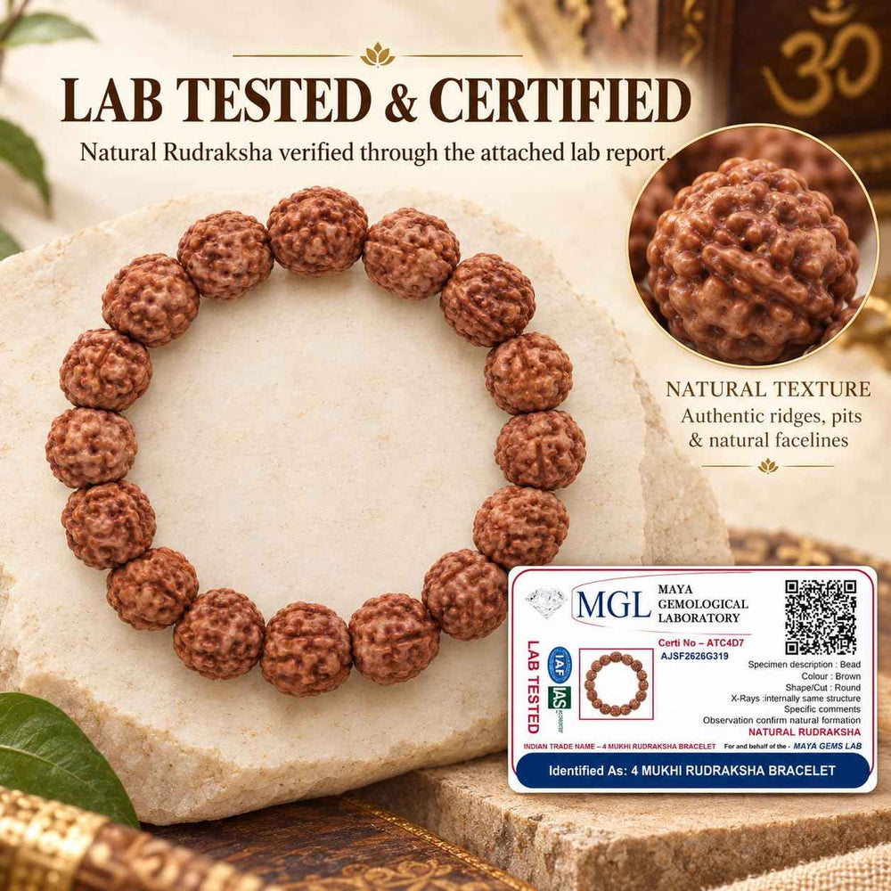 4 Mukhi Rudraksha Bracelet