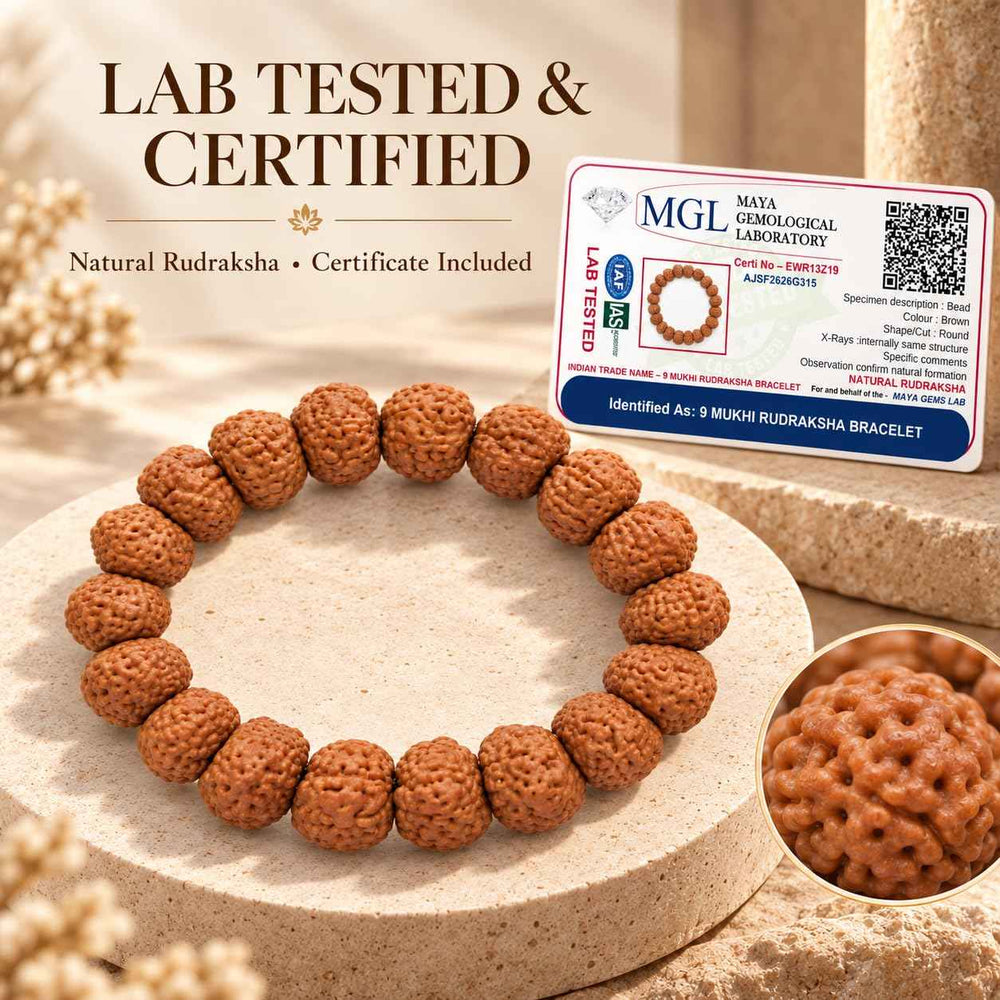 9 Mukhi Rudraksha Bracelet