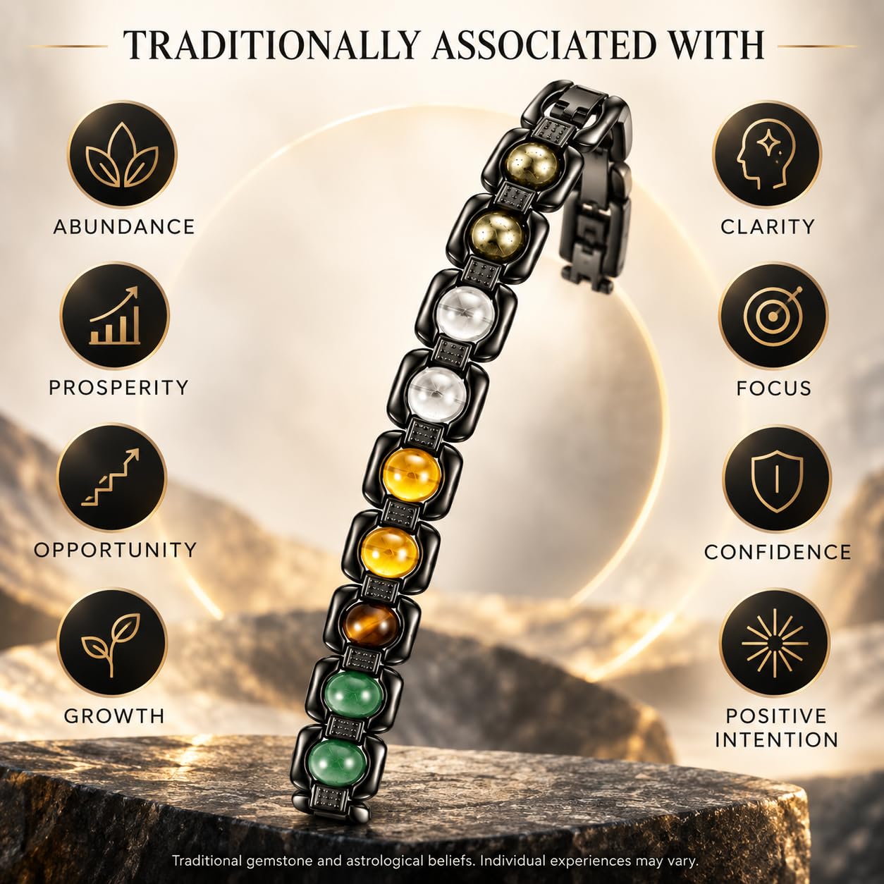 Dhan Yog Metal Bracelet - Midnight Finish