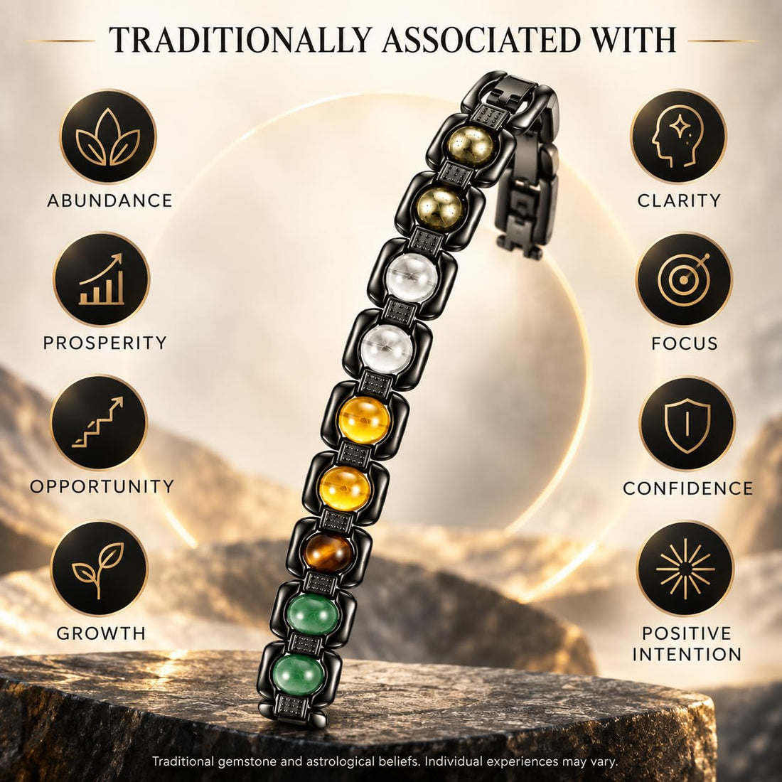 Dhan Yog Metal Bracelet - Midnight Finish
