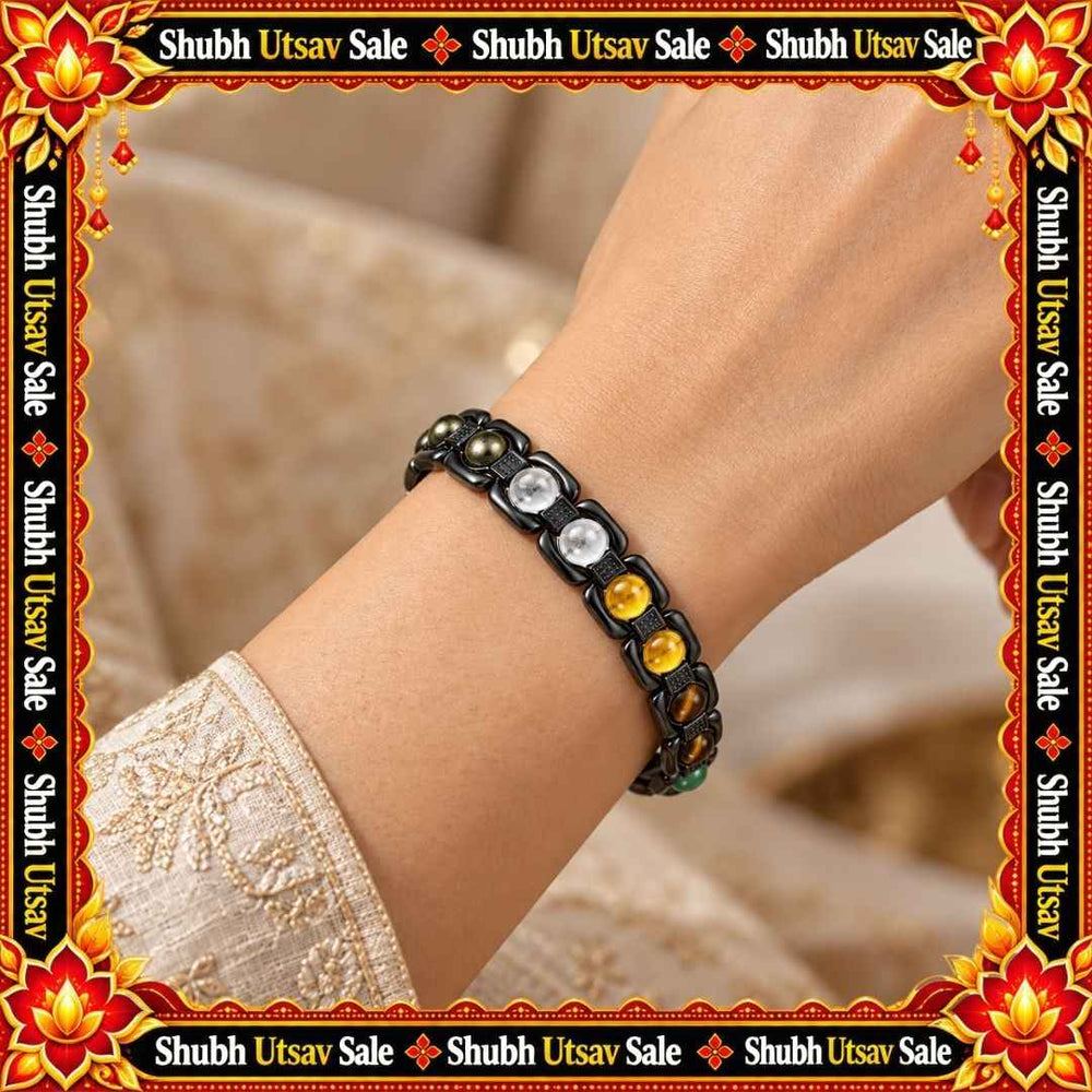 Dhan Yog Metal Bracelet - Midnight Finish