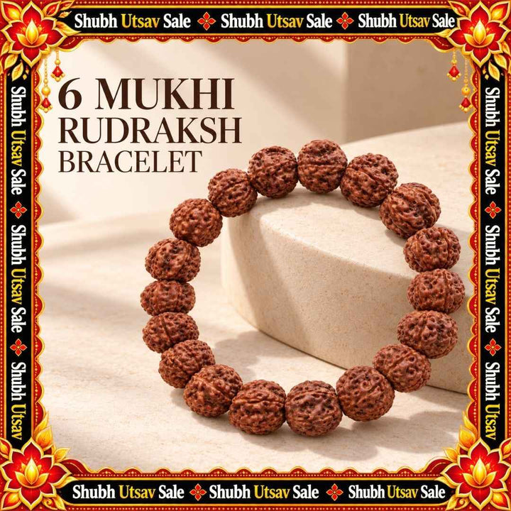 6 Mukhi Rudraksha Bracelet