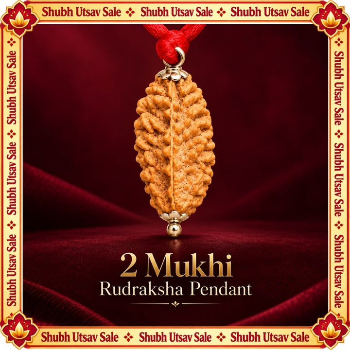 2 Mukhi Rudraksha Pendant