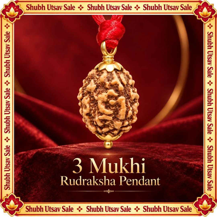 3 Mukhi Rudraksha Pendant