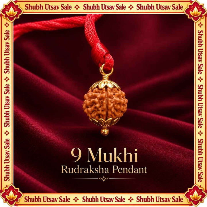 9 Mukhi Rudraksha Pendant