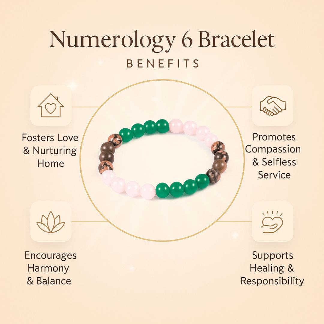 Numerology 6 Bracelet