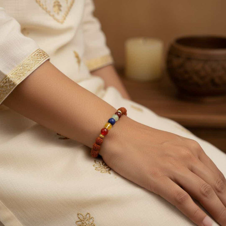 Shukr Chakra Bracelet With 5 Mukhi Rudraksh